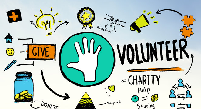 Volunteer Charity Help Sharing Giving Donate Assisting Concept